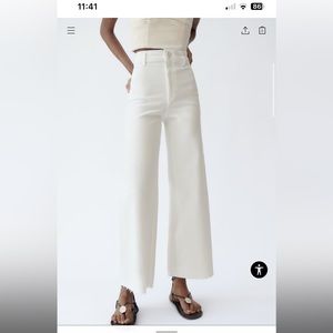 ZARA BLACK HIGH WAISTED ZW SAILOR STRAIGHT JEANS